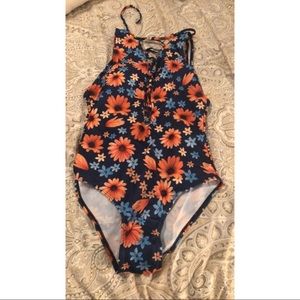 Lace up bathing suit